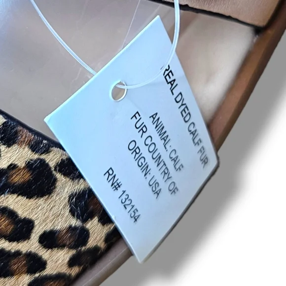 NWT Coach Heather Leopard Print Calf Hair Leather Sandals G4777 Size 7.5B EU38 - Picture 13 of 16